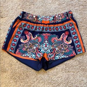 Silk printed shorts